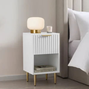 Evie 1 Drawer Nightstand - Warm White