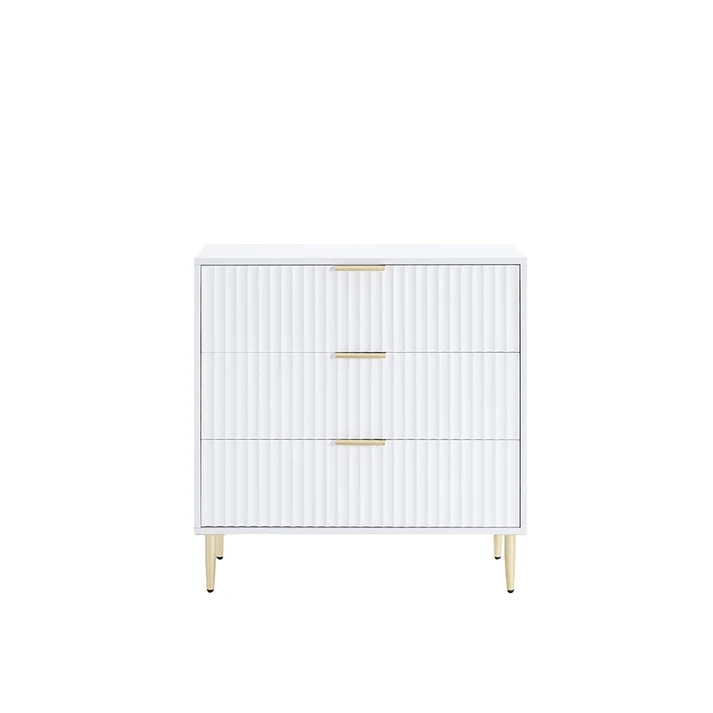Evie 3 Drawer Chest - Warm White - Image 2