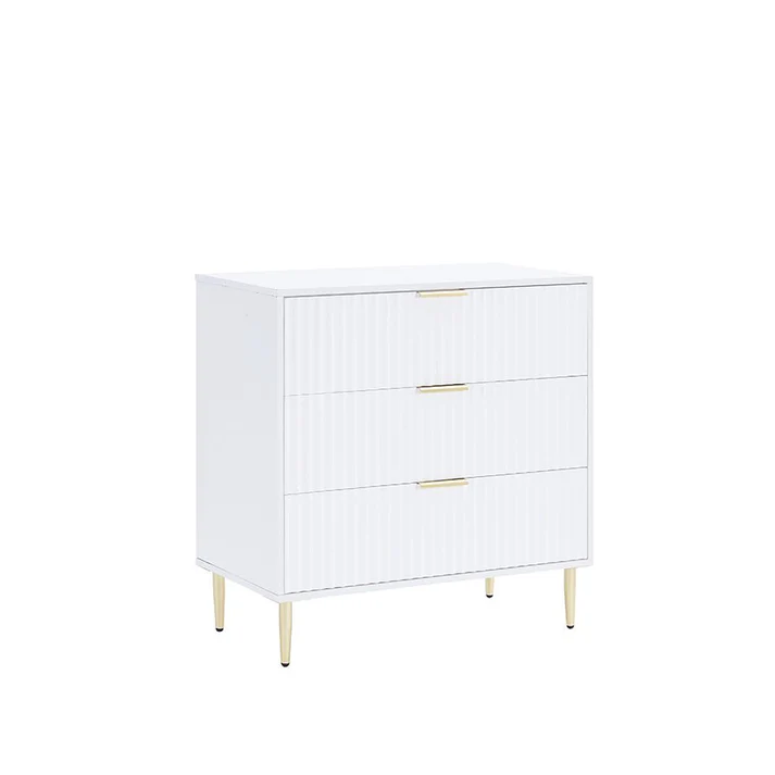Evie 3 Drawer Chest - Warm White - Image 3